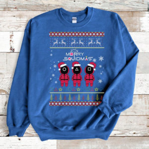 Funny Christmas Merry Squidmas Santa Sweatshirt Sweatshirt Royal S
