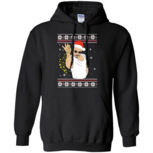 Funny Christmas Star Salt Bae Santa Christmas Shirt Hoodie Black S