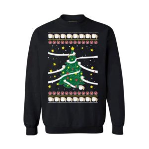 Funny Christmas Tree Toilet Paper Christmas Sweatshirt Sweatshirt Black S