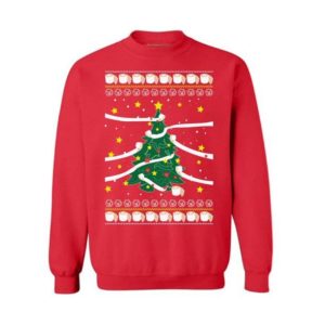Funny Christmas Tree Toilet Paper Christmas Sweatshirt Sweatshirt Red S