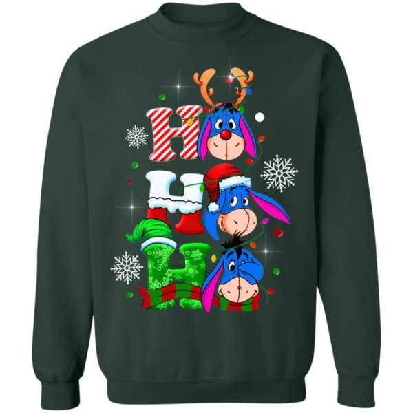 Funny Donkey Ho Ho Ho Christmas Sweatshirt Sweatshirt Forest Green S