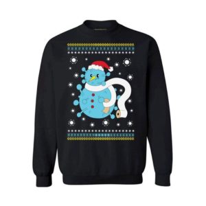 Funny Snowman Scarves Toilet Paper Christmas Sweatshirt Sweatshirt Black S