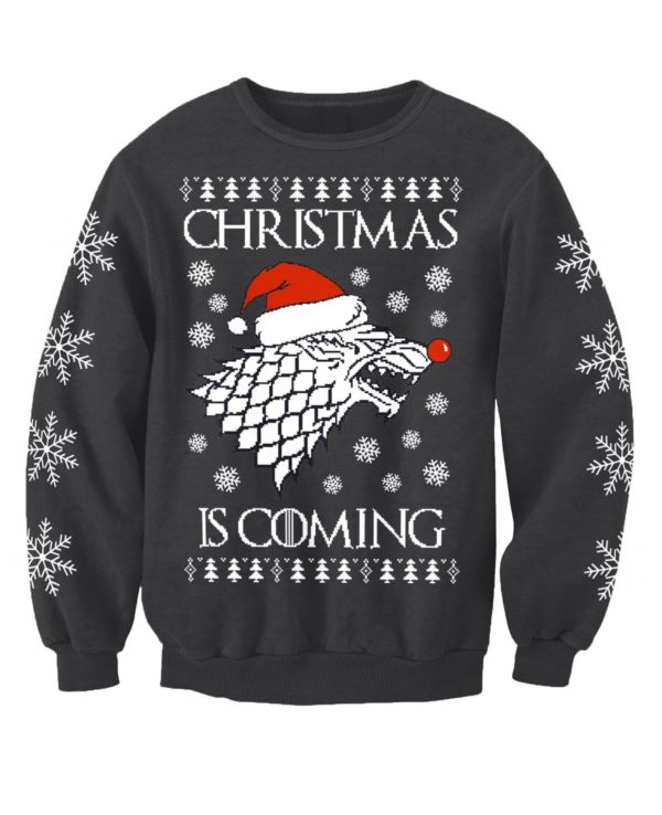 Game Of Thrones Christmas Is Coming Christmas Sweater AOP Sweater Charcoal S