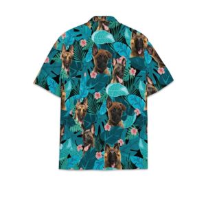 Germen shepherd tropical hawaiian button shirt product photo 1