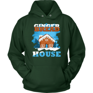 Gingerbread House Winter Christmas Hoodie Hoodie Dark Green S