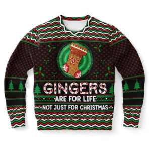 Gingers Are For Life Not Just For Christmas Gingerbread Stocking 3D Sweater AOP Sweater Black S