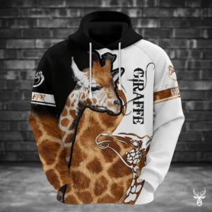 Giraffe Hoodie Giraffe Lover 3D Hoodie All Over Print 3D Hoodie White S
