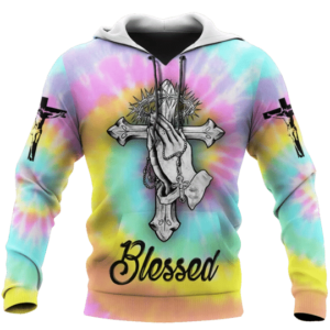 God Jesus Is My King My Life My Everything Blessed Tie Dye All Over Printed 3D Shirt 3D Hoodie Pink S