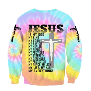 God Jesus Is My King My Life My Everything Blessed Tie Dye All Over Printed 3D Shirt product photo 4