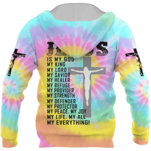 God Jesus Is My King My Life My Everything Blessed Tie Dye All Over Printed 3D Shirt product photo 5