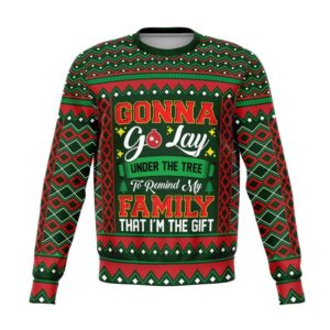 Gonna Go Lay Under Tree To Remind Family Christmas Sweater AOP Sweater Green S