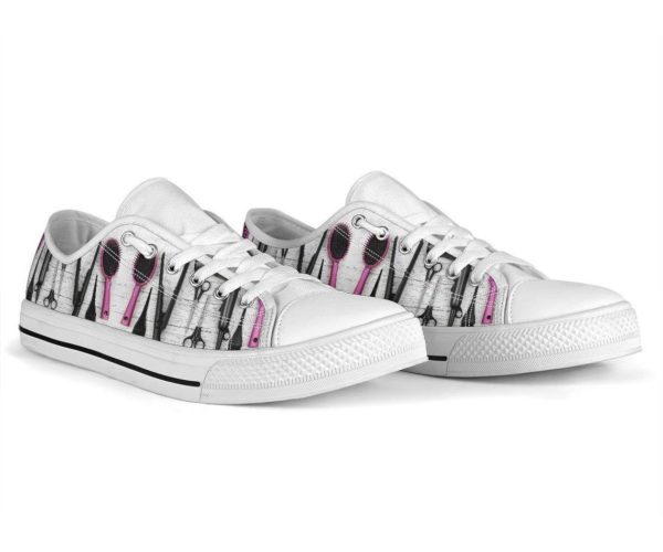 Hairdresser Tools White Low Top Canvas Shoes Men & Women product photo 1