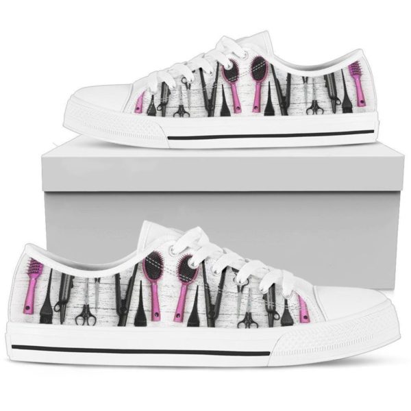 Hairdresser Tools White Low Top Canvas Shoes Men & Women product photo 2