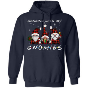 Hanging With My Gnomies Christmas Shirt Hoodie Navy S