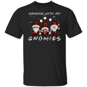 Hanging With My Gnomies Christmas Shirt Unisex T-Shirt Black S