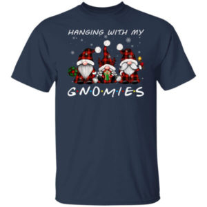 Hanging With My Gnomies Christmas Shirt Unisex T-Shirt Navy S