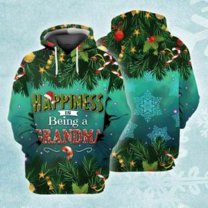 Happiness Is Being Grandma All Over Print 3D Hoodie 3D Hoodie Green S
