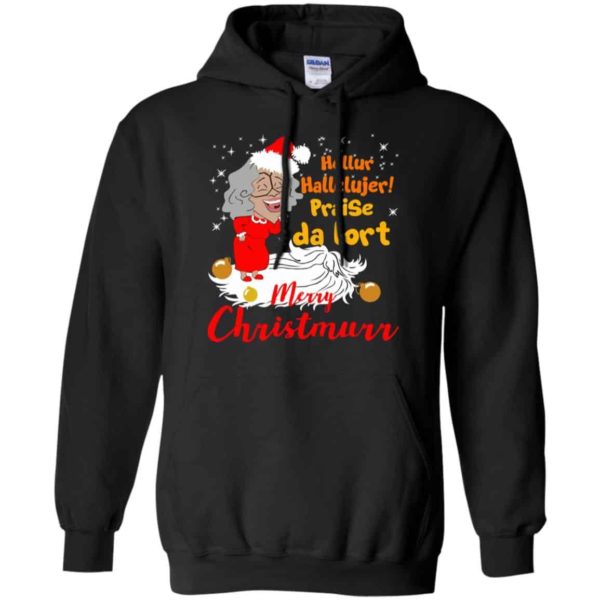 Hellur Hallelujer Praise Da Lort Merry Christmas Shirt Hoodie Black S