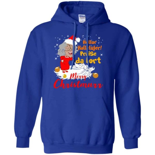 Hellur Hallelujer Praise Da Lort Merry Christmas Shirt Hoodie Royal S