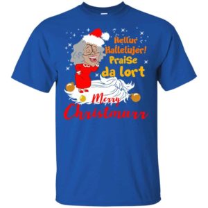 Hellur Hallelujer Praise Da Lort Merry Christmas Shirt Unisex T-Shirt Royal S