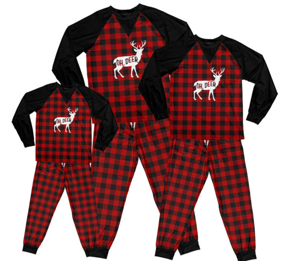 Ho Deer Christmas Pattern Family Pajamas Set product photo 3