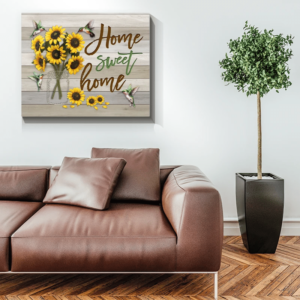 Hummingbird Home Sweet Home Canvas Wall Art product photo 2