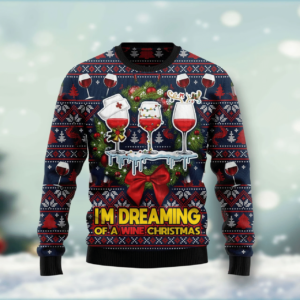I'm Dreaming A Wine Christmas Red Wine wine Lover Sweater AOP Sweater Red S