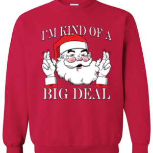 I'm Kind of a Big Deal Santa Christmas Sweatshirt Sweatshirt Red S
