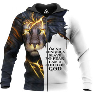 I'm No Longer A Slave To Fear I'm A Child Of God All Over Print 3D Shirt 3D Zip Hoodie White S
