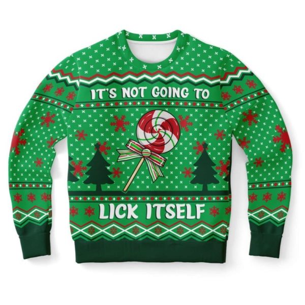 It's Not Going To Lick Itself Christmas Sweater AOP Sweater Green S