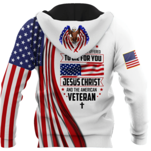 Jesus Christ And The American Veteran American Flag All Over Print 3D Shirt product photo 4