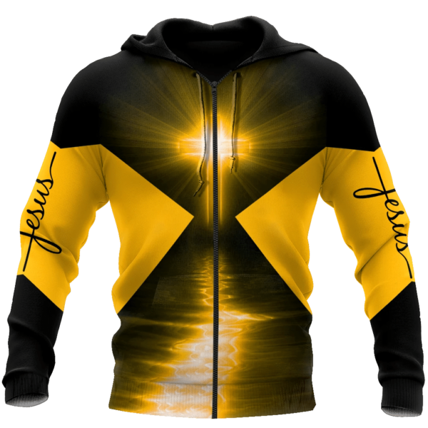Jesus Is My God My King My Lord 3D All Over Print Shirt 3D Zip Hoodie Yellow S