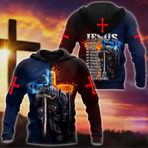 Jesus Is My God My Life My All Everything 3D All Over Printed Shirt 3D Hoodie Navy S