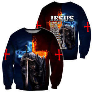 Jesus Is My God My Life My All Everything 3D All Over Printed Shirt 3D Sweatshirt Navy S