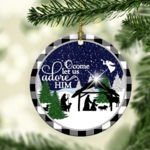 Jesus Is The Reason For The Season Let Us Adore Him Ornament product photo 2