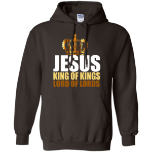 Jesus King of Kings Lord of Lords Christmas T-shirt Hoodie Hoodie Dark Chocolate S