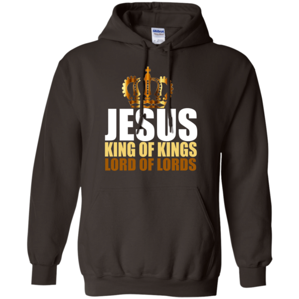 Jesus King of Kings Lord of Lords Christmas T-shirt Hoodie Hoodie Dark Chocolate S