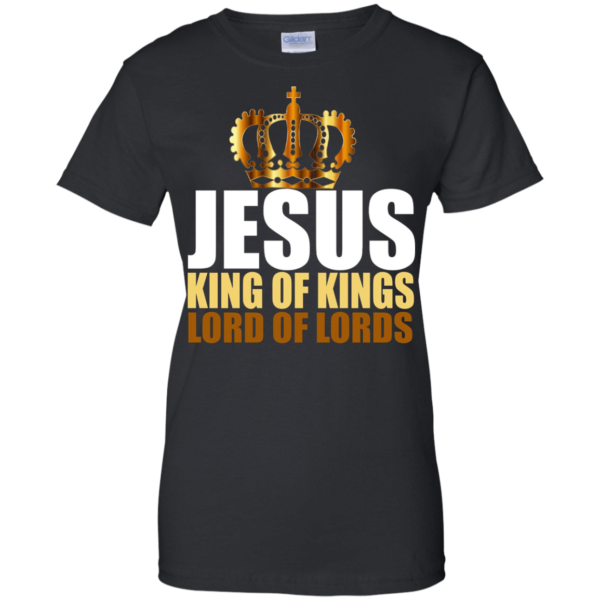Jesus King of Kings Lord of Lords Christmas T-shirt Hoodie Ladies T-Shirt Black S
