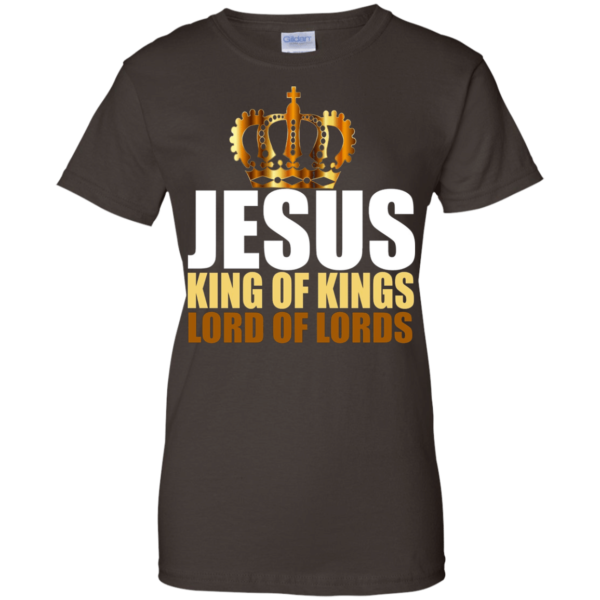 Jesus King of Kings Lord of Lords Christmas T-shirt Hoodie Ladies T-Shirt Dark Chocolate S