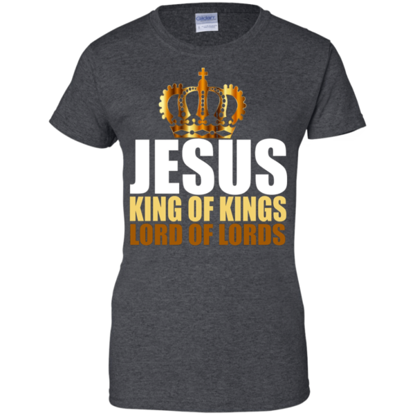 Jesus King of Kings Lord of Lords Christmas T-shirt Hoodie Ladies T-Shirt Dark Heather S