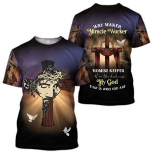 Jesus Miracle Worker My God That Who You Are All Over Print 3D Shirt 3D T-Shirt Purple S