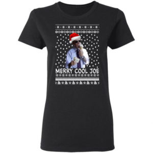 Joe Biden Eating an Ice Cream Merry Cool Joe Christmas Shirt Ladies T-Shirt Black S