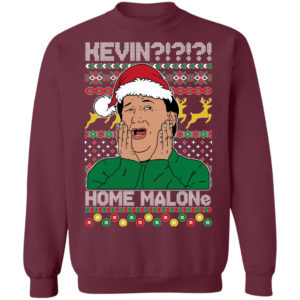 Kevin Home Malone Ugly Christmas Sweatshirt Christmas Sweatshirt Maroon S