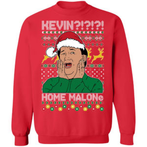 Kevin Home Malone Ugly Christmas Sweatshirt Christmas Sweatshirt Red S