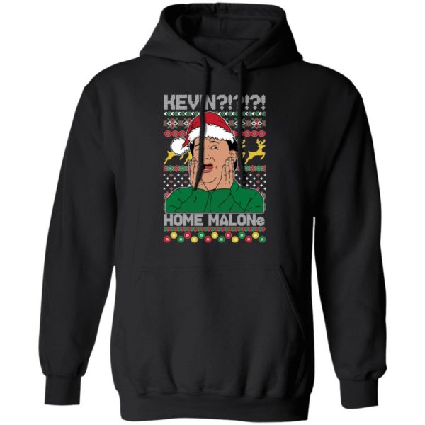 Kevin Home Malone Ugly Christmas Sweatshirt Hoodie Black S