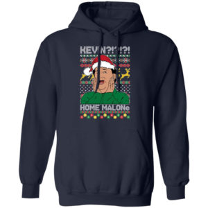 Kevin Home Malone Ugly Christmas Sweatshirt Hoodie Navy S