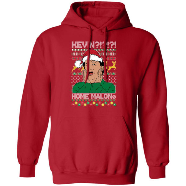 Kevin Home Malone Ugly Christmas Sweatshirt Hoodie Red S
