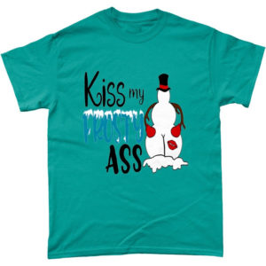 Kiss My Frosty Ass Snowman Christmas Sweatshirt Unisex T-Shirt Antique Jade S