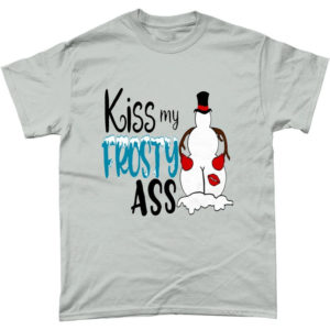 Kiss My Frosty Ass Snowman Christmas Sweatshirt Unisex T-Shirt Ash S