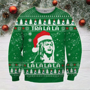 Labyrinth Jareth Tra La La La La La La Ugly Snowman Christmas Sweatshirt AOP Sweater Green S